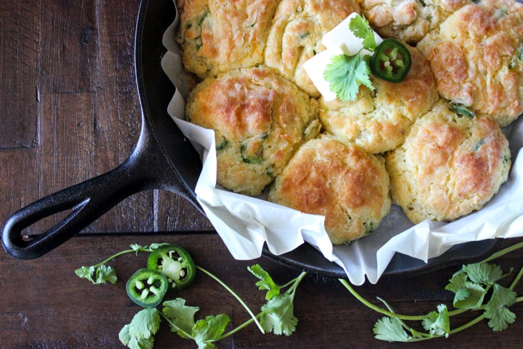 jalapeno cheddar biscuits with chorizo sausage gravy