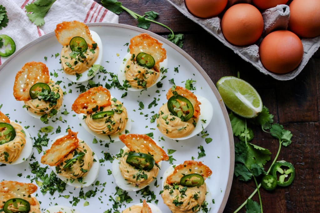 Spicy Chipotle & Jalapeno Deviled Eggs