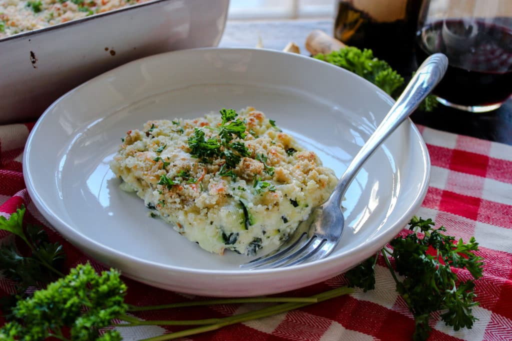 Low Carb Vegetable Lasagna with White Sauce
