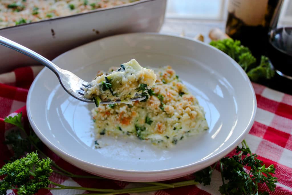 Low Carb Vegetable Lasagna with White Sauce