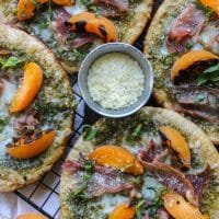 Grilled Low Carb Apricot Pesto & Prosciutto Flatbread
