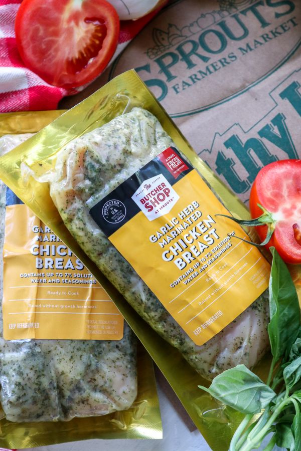 Garlic Herb Chicken with Fire Roasted Bruschetta