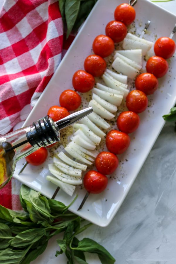Garlic Herb Chicken with Fire Roasted Bruschetta