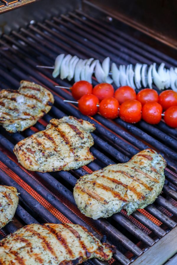 Garlic Herb Chicken with Fire Roasted Bruschetta