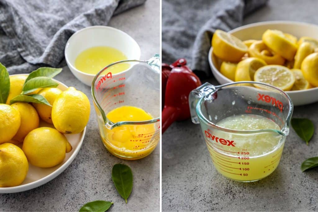 Keto lemon bar filling steps