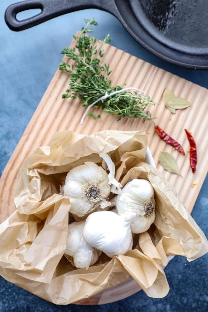 Smoked Garlic Confit ingredients