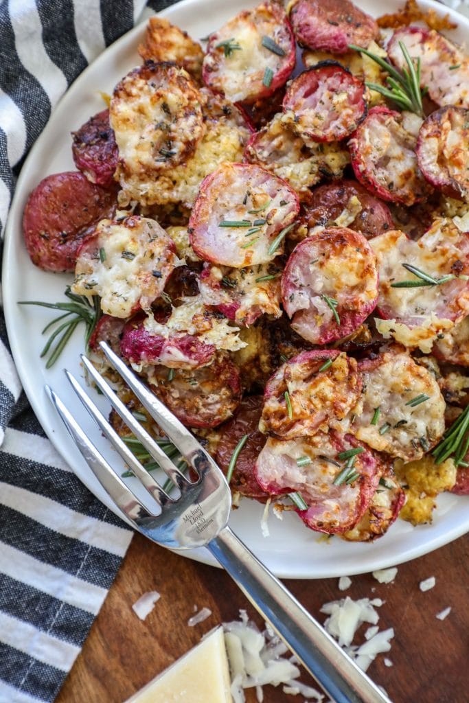 Roasted radishes keto smashed radish recipe