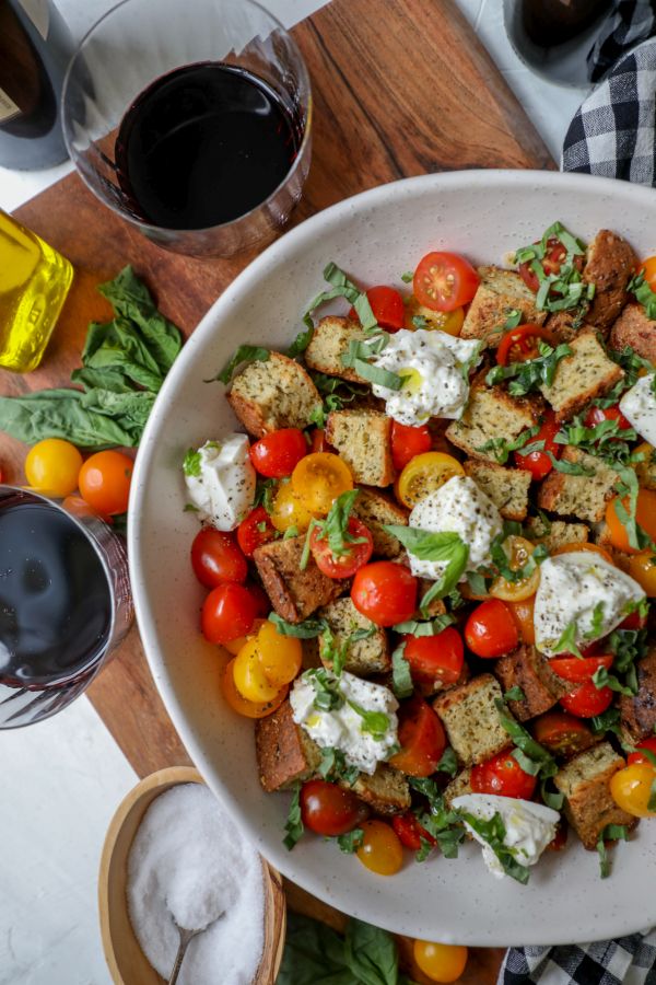 Keto and Gluten Free Panzanella Salad