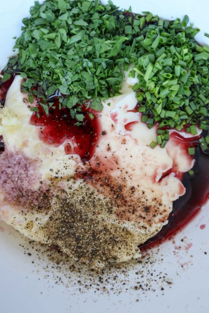 Steak with Red Wine Compound Butter