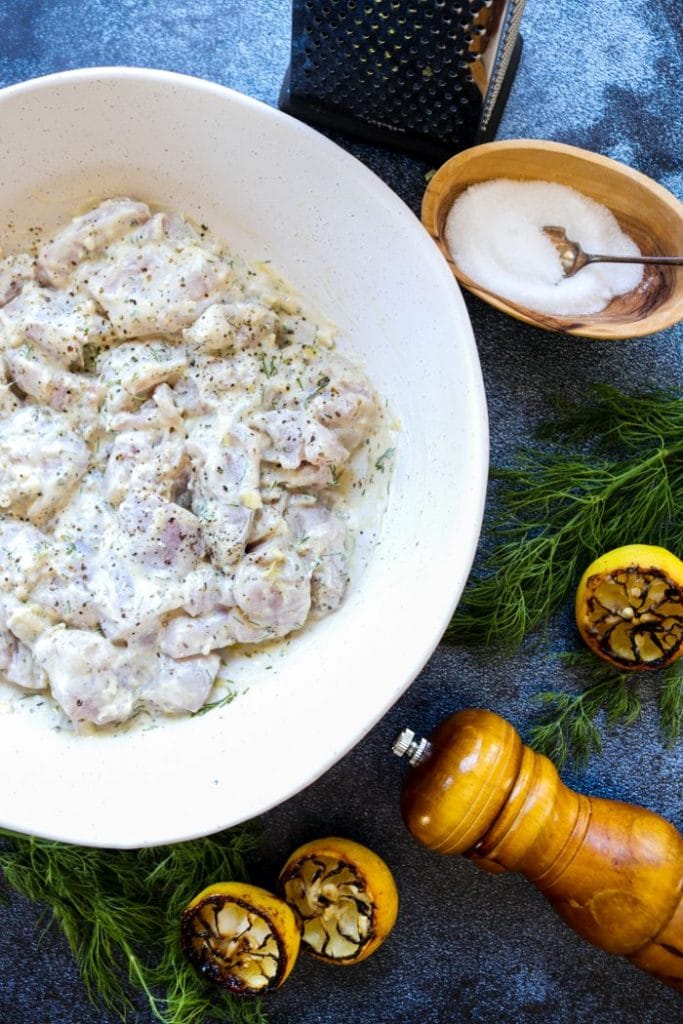 Easy Grilled Greek Chicken Platter