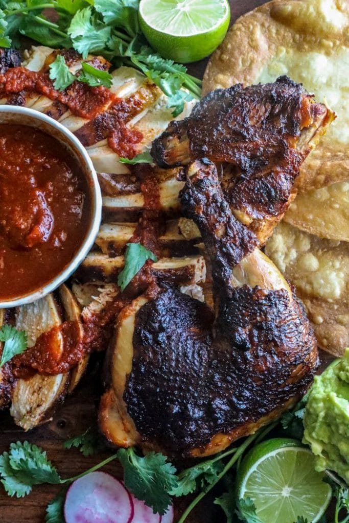 Grilled Spatchcock Chicken Tinga