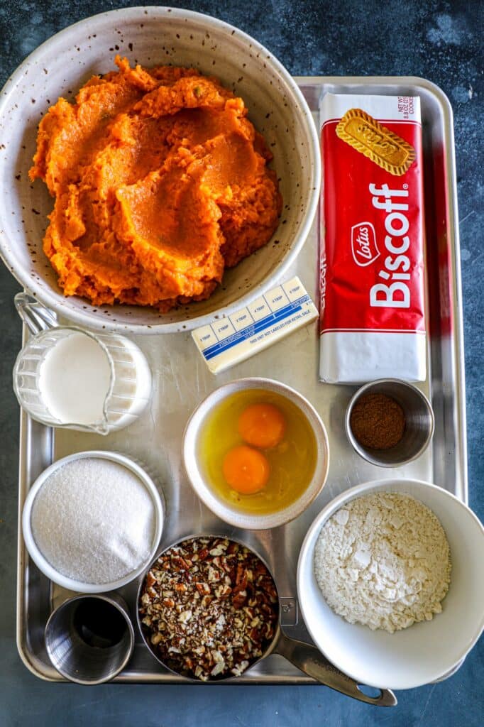 Sweet Potato Pie Bar ingredients