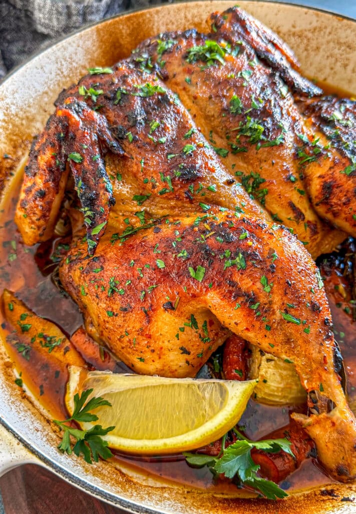 Oven roasted Spatchcock Chicken