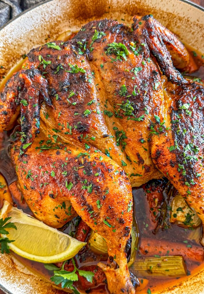 Oven roasted Spatchcock Chicken