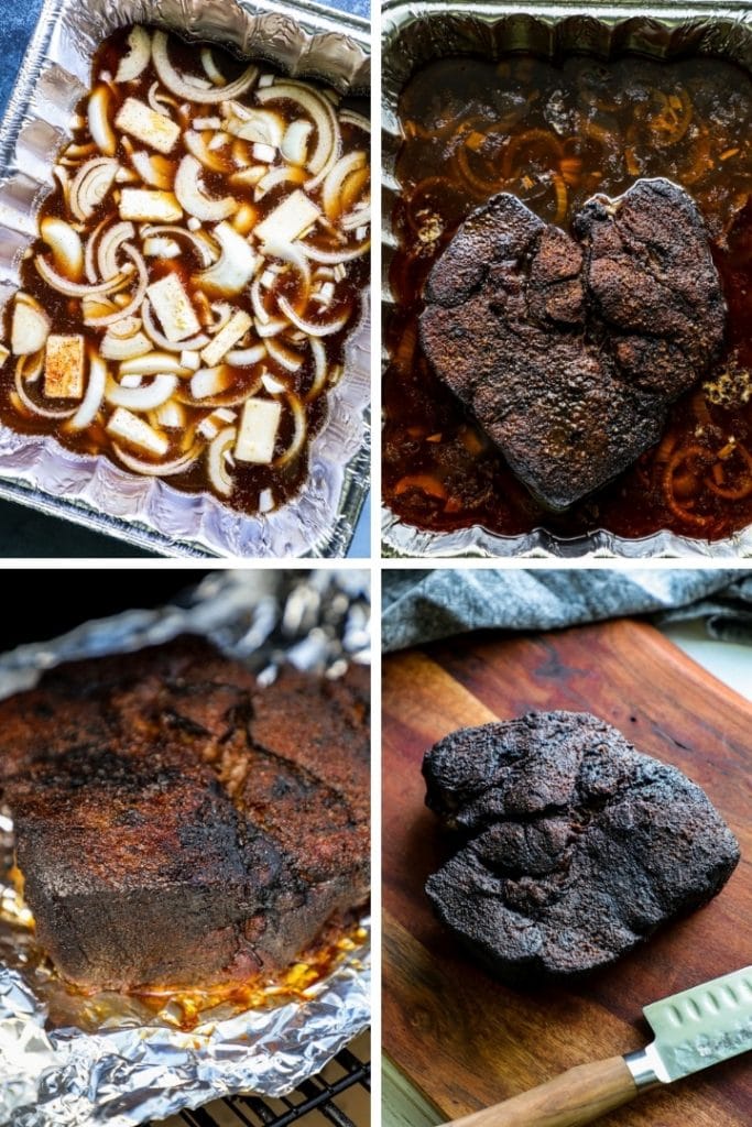 Using beef stock to move the chuck roast through a stall.