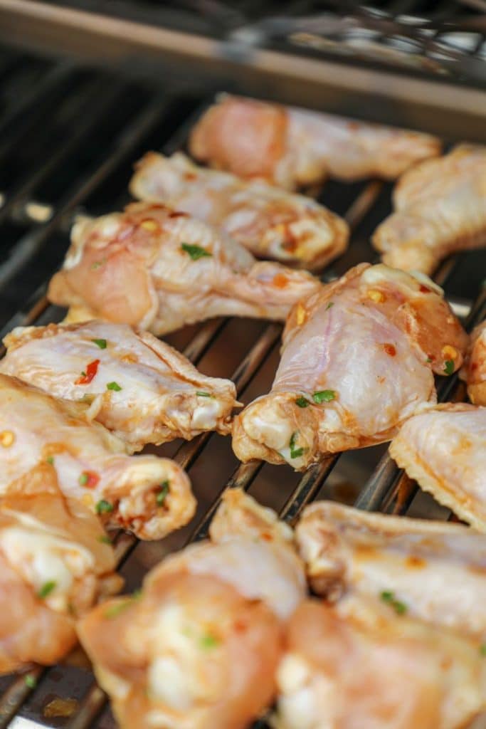 Hawaiian wings going on the smoker