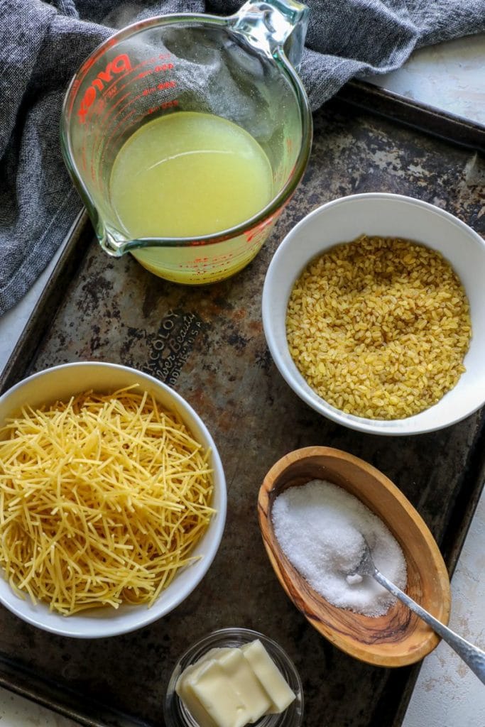 Easy Bulgur Pilaf ingredients