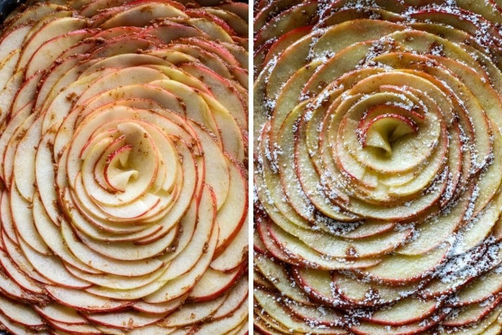 Baked gluten free apple tart