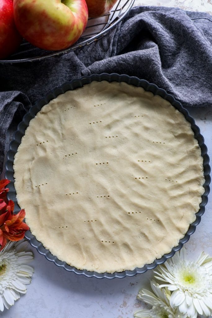 gluten free tart crust in the pan
