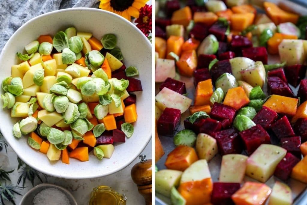 fall roasted root veggies