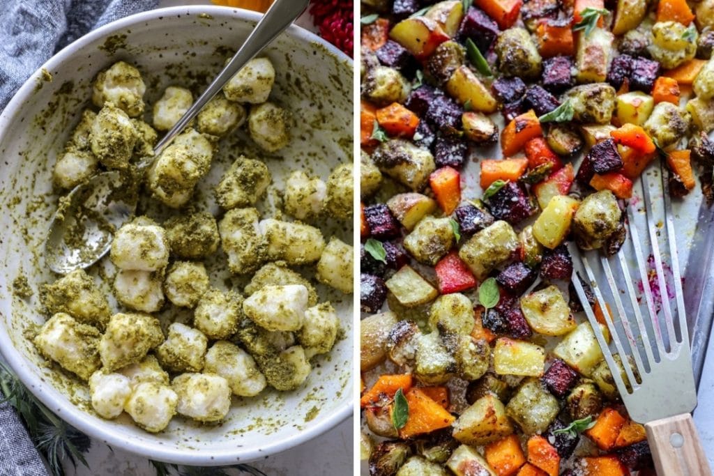 roasting frozen cauliflower gnocchi with veggies