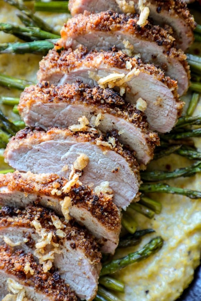 Smoked Crispy Onion Crusted Pork Tenderloin