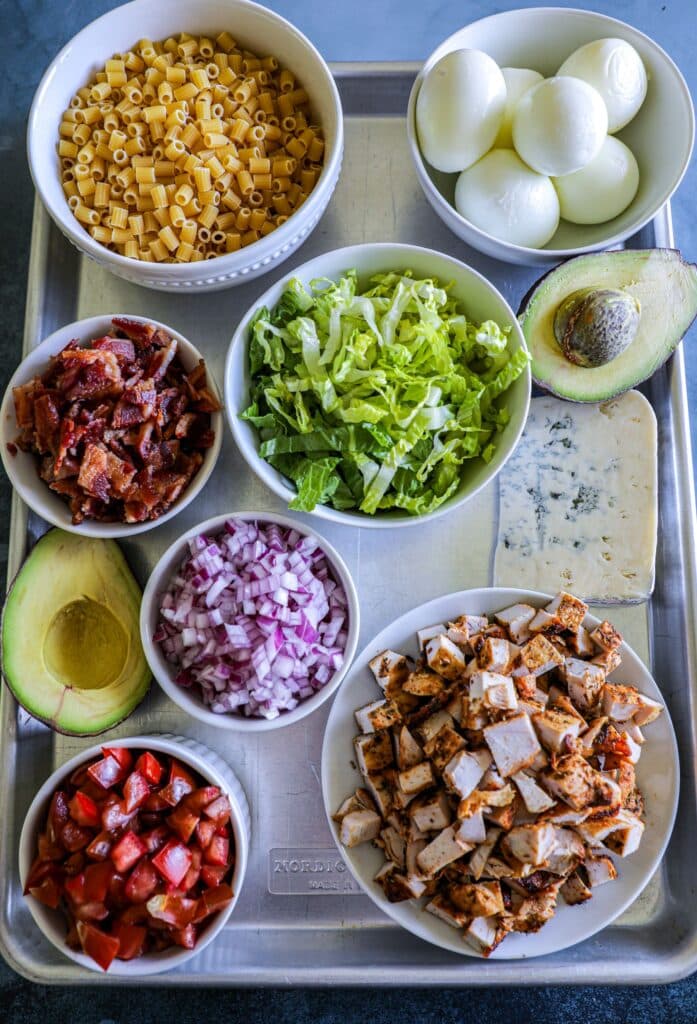 California Cobb Pasta Salad ingredients