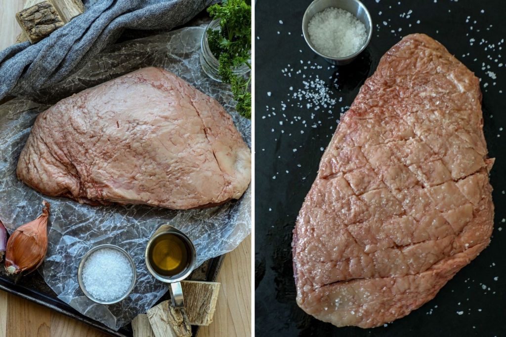 Prepping and trimming a whole picanha