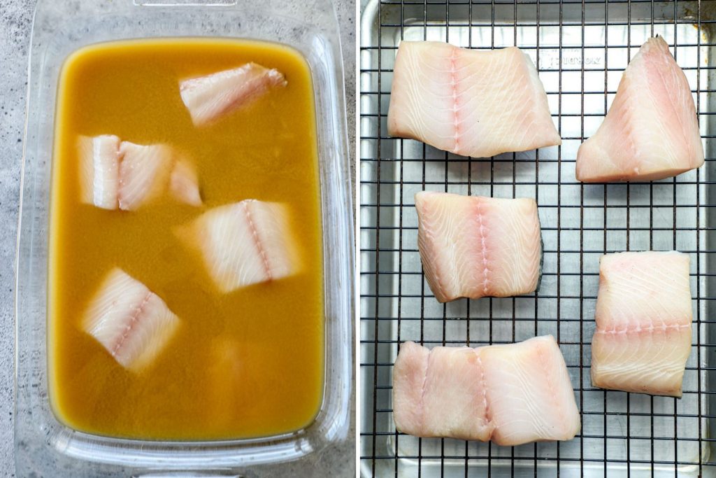 Miso brine over the black cod pieces