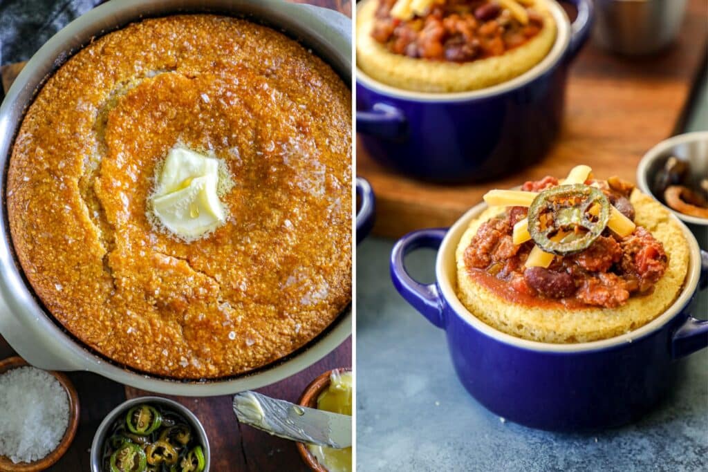 Serving the smoked cornbread as a side or with chili