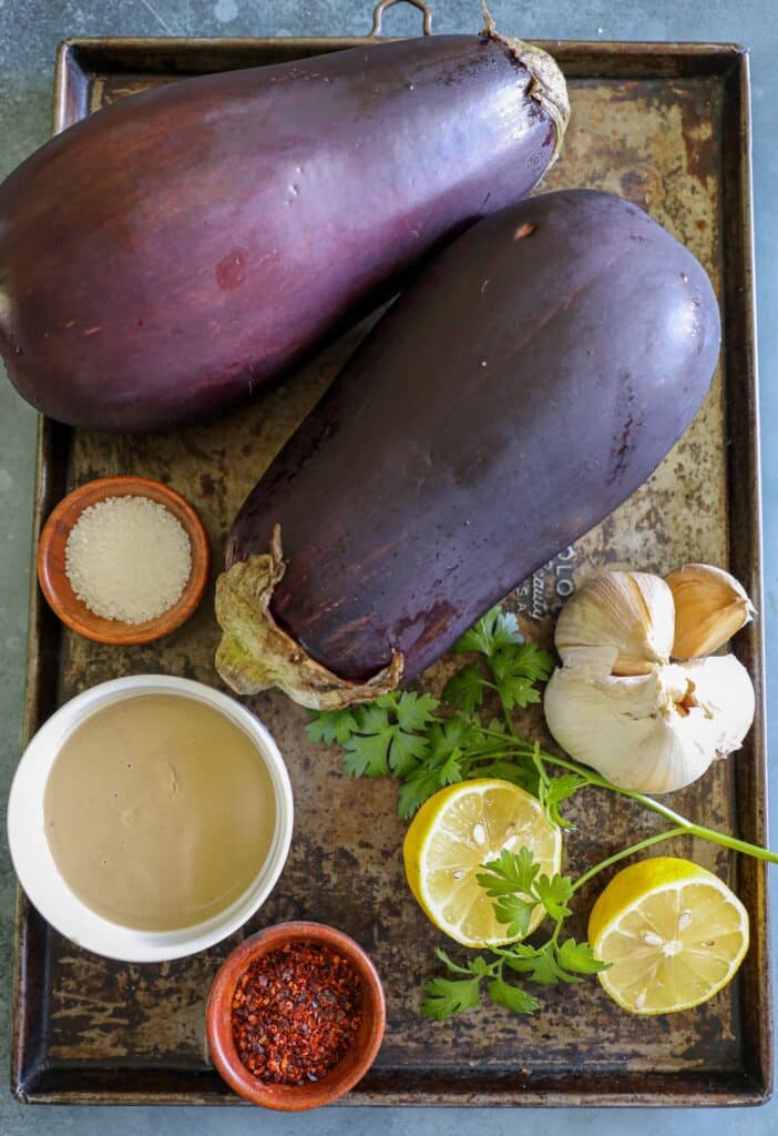 ingredients to make Smoked Baba Ganoush