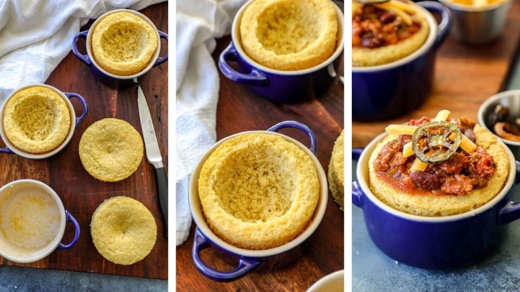 How to create a chili cornbread bowl