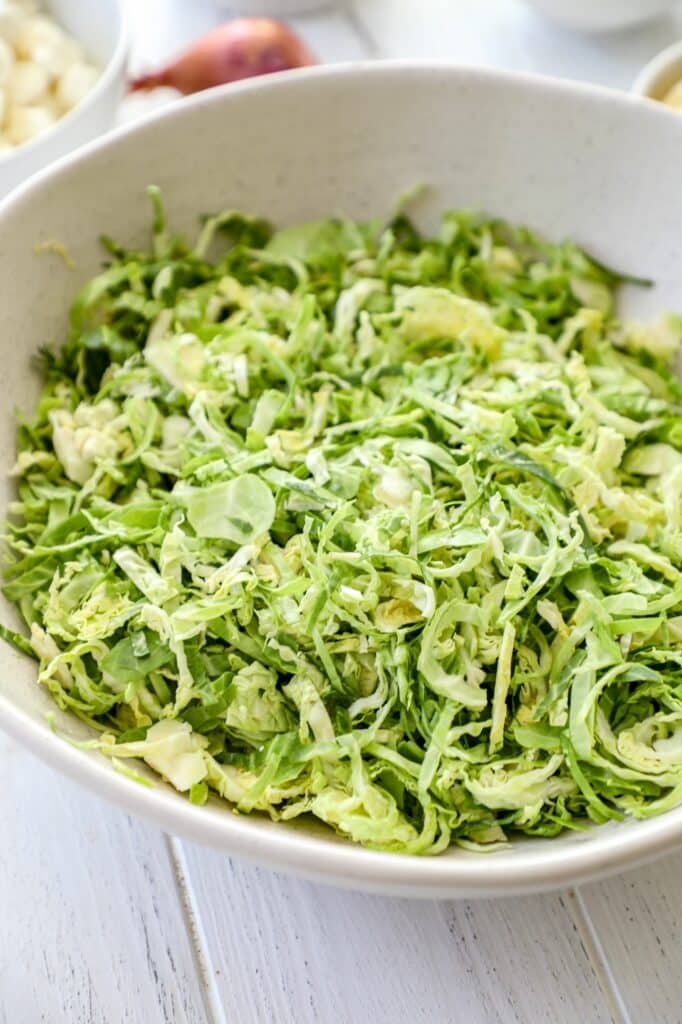 Shredded brussel sprout salad