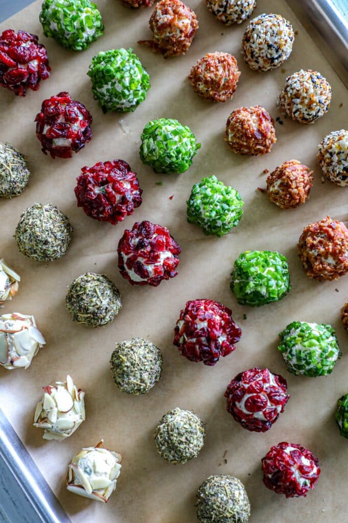 Mini smoked cream cheese balls