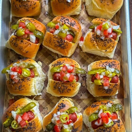 Mini Chicago Hot Dog Sliders