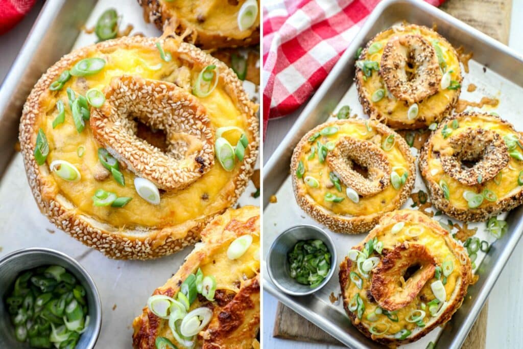 Smoked Chorizo and Egg Bagel Boats