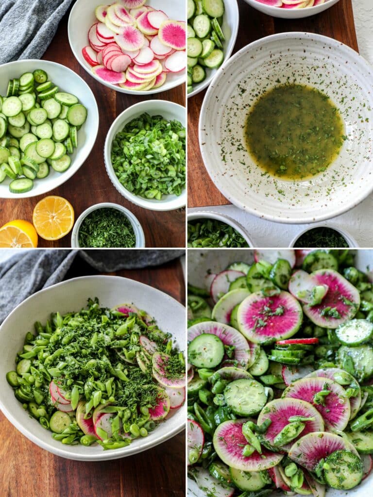 how to make a cucumber radish salad