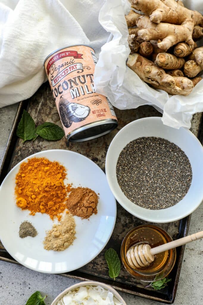 Golden Milk Chia Pudding Recipe ingredients