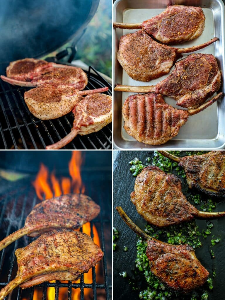 How to smoke a tomahawk pork chop