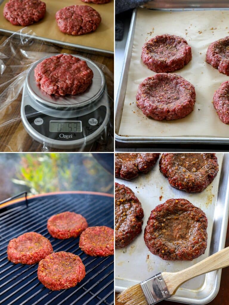 How to make burger patties for the smoker in four photos.