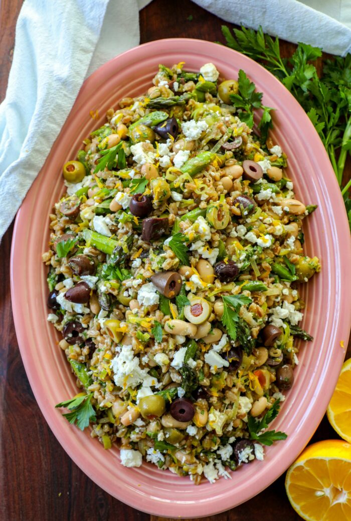 Toasted Faro and Leek Salad