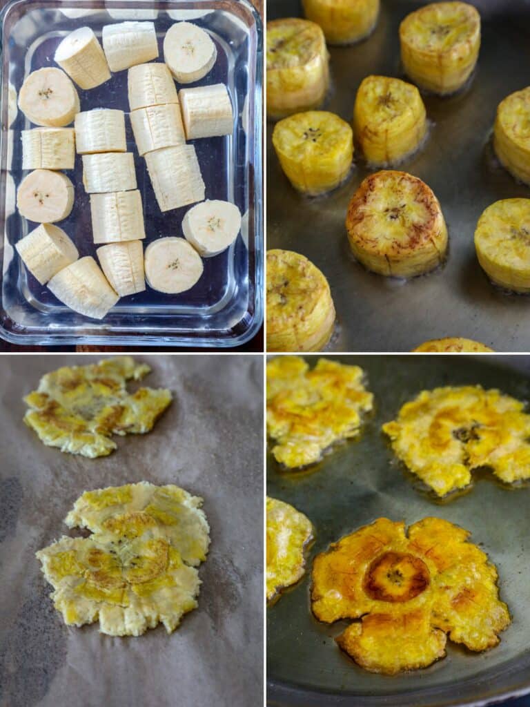 Steps for making tostones made in avocado oil