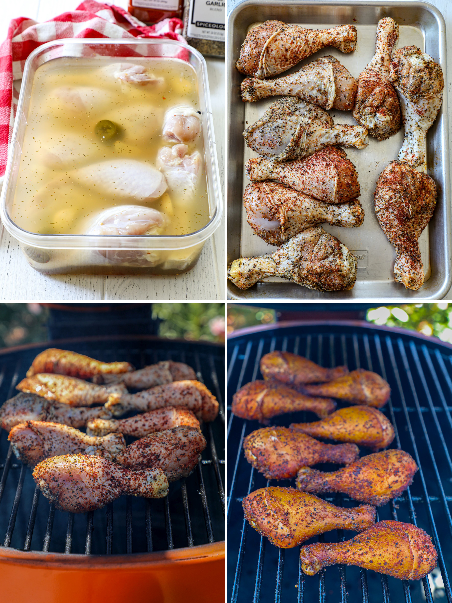 How to smoke chicken legs in step by step photos.