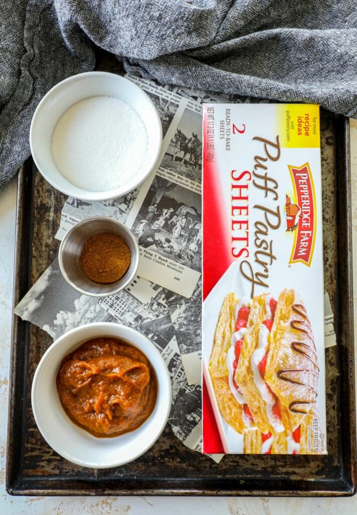 Pumpkin Butter Puff Pastry Palmier ingredients