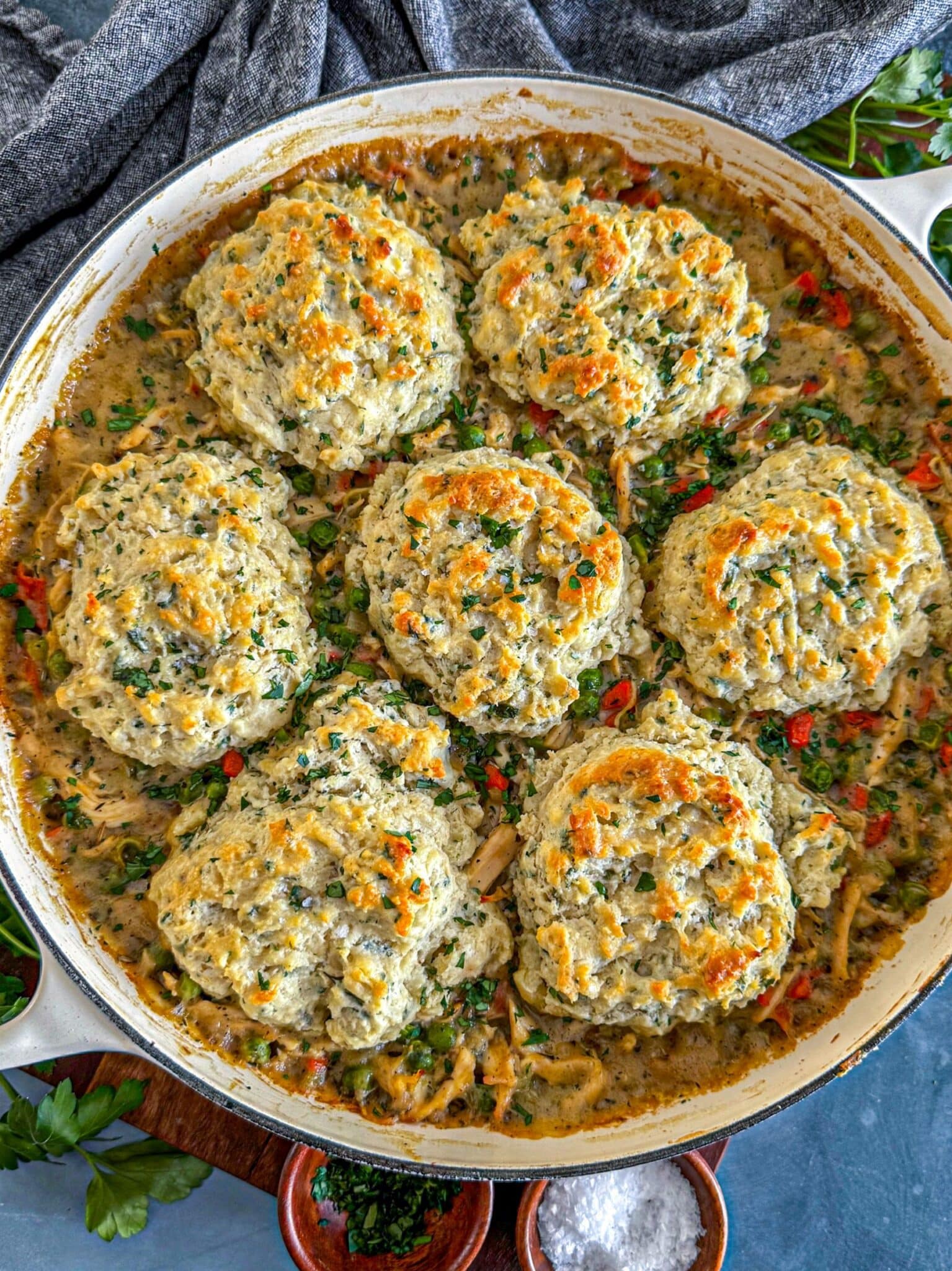 Dutch Oven Chicken And Biscuits Recipe - Bonappeteach