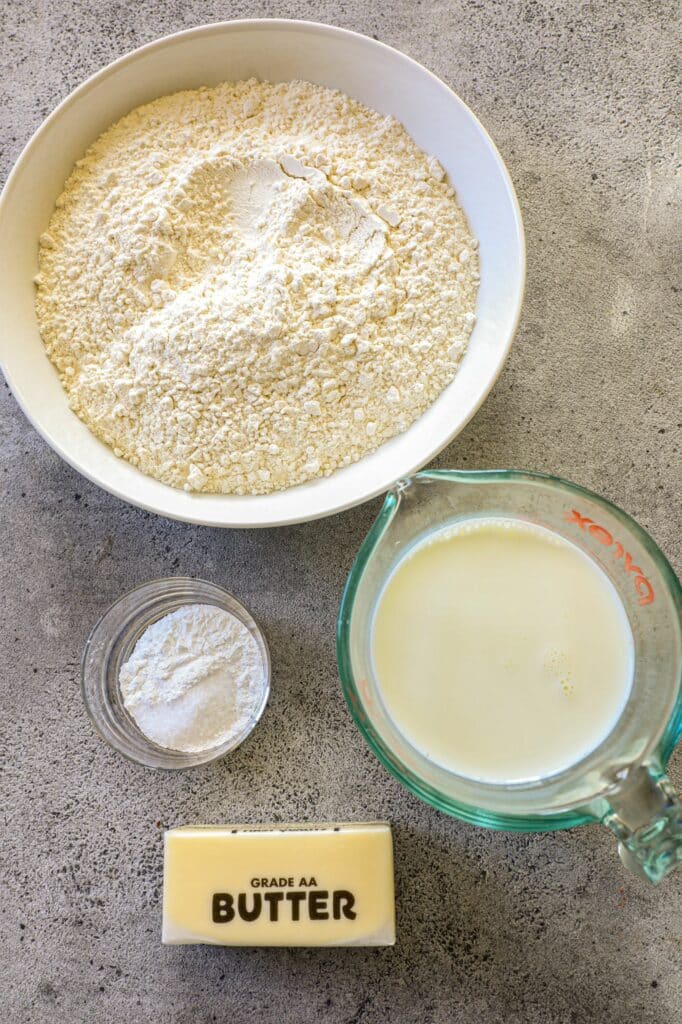 Drop biscuit ingredients