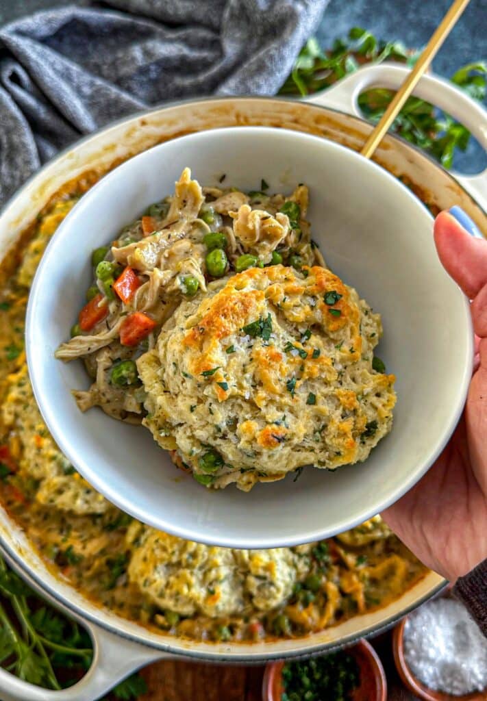 Dutch Oven Chicken and Biscuits