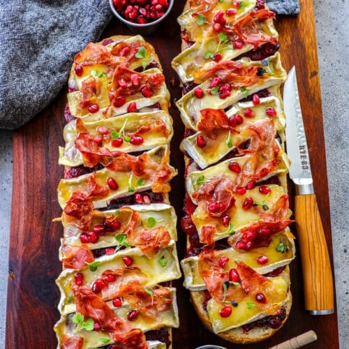Cranberry, Brie, and Prosciutto Baguette