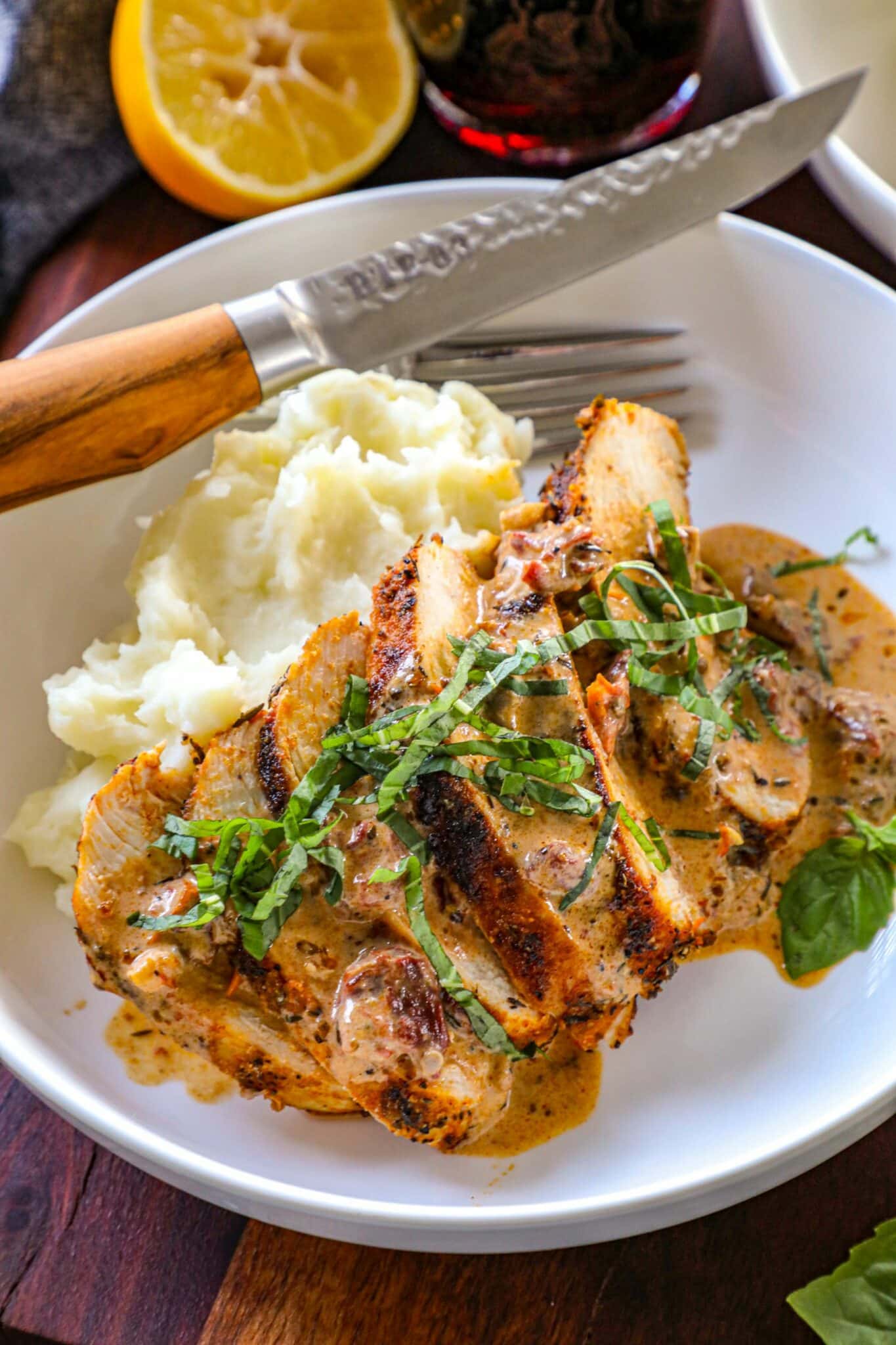 Photo: bonappeteach.com Pomme's Blackened Chicken, Miso Corn & Garlic Flatbread Recipe