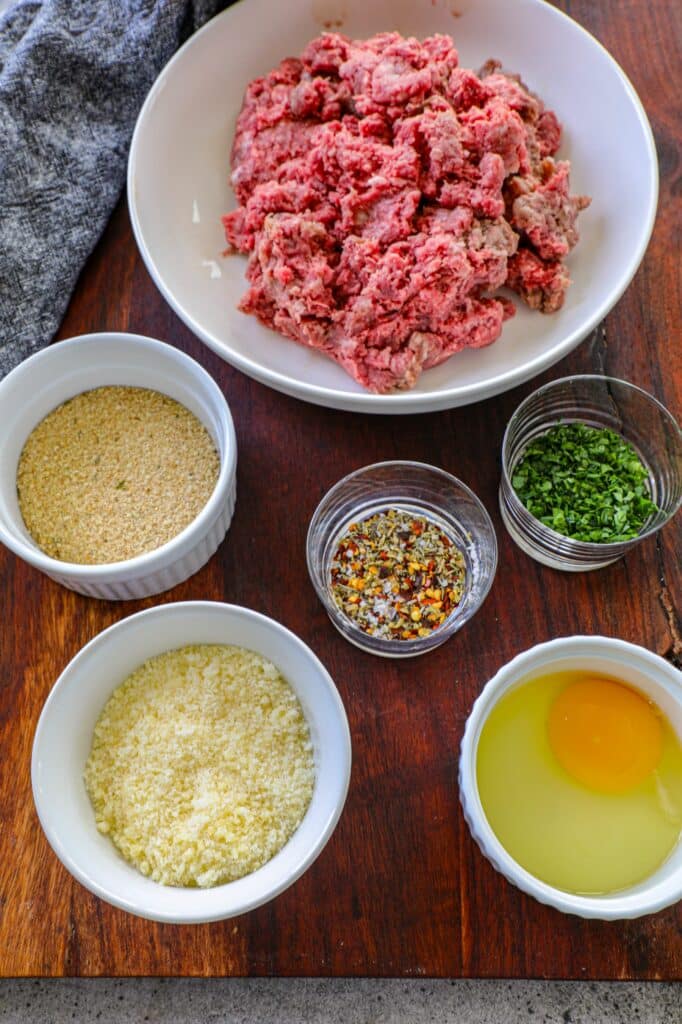 Mini meatball ingredients